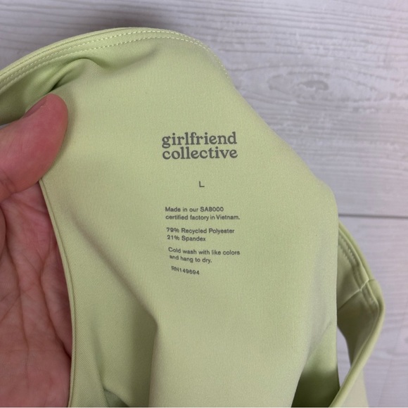 Girlfriend Collective Green Crop Top Size Large - Picture 5 of 5